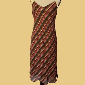 Vintage Ralph Ralph Lauren Striped Spaghetti Strap Dress